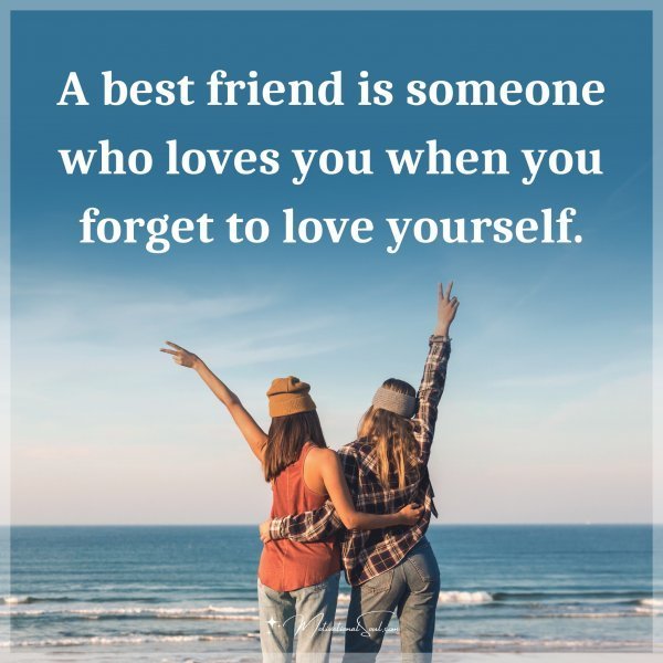Quote: A best friend is someone who loves you when you forget to love