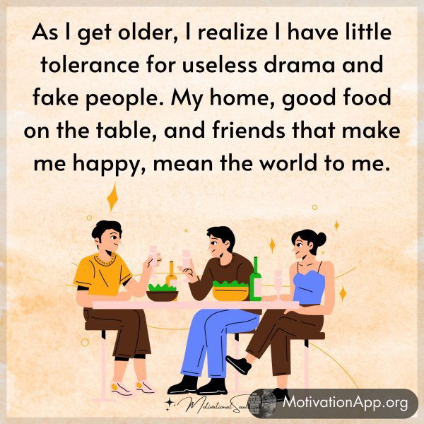 As I get older