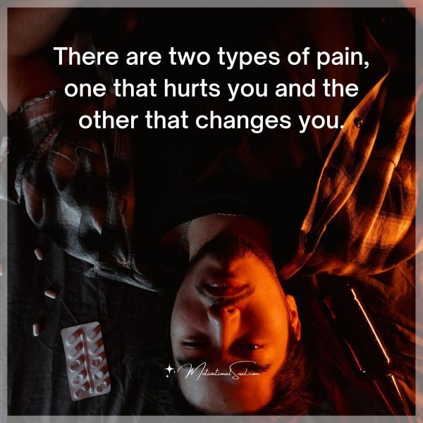 Quote: There are
two types
of pain,
one that hurts