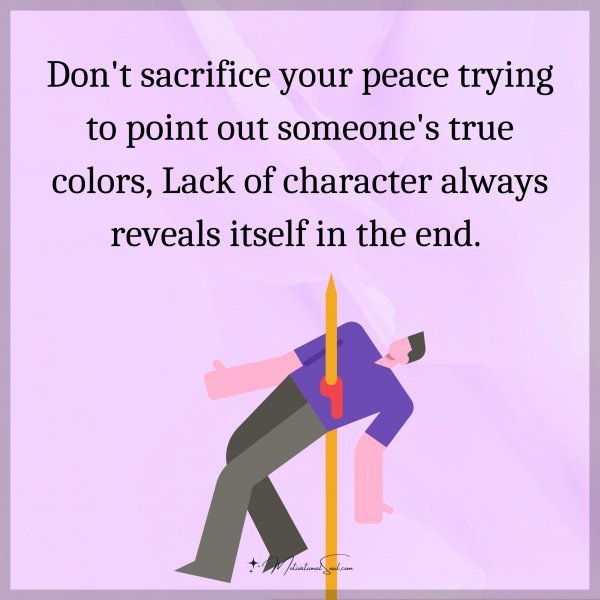 Don't sacrifice