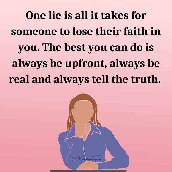 One lie is all it