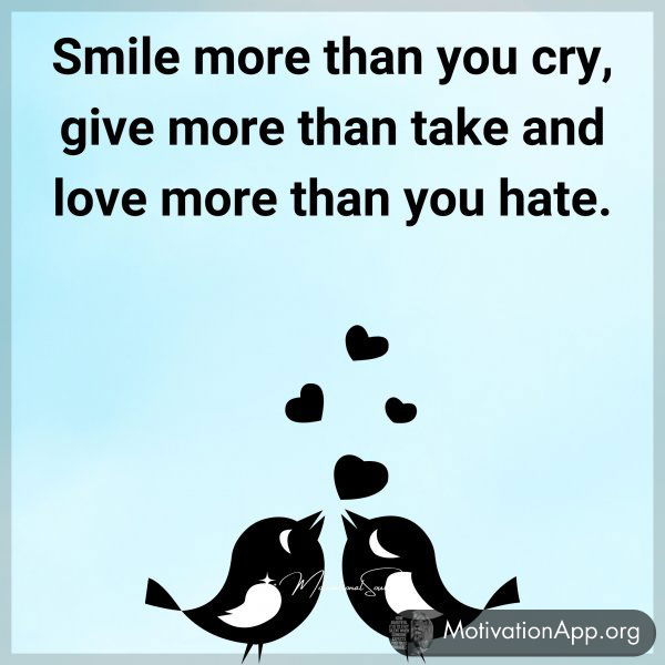 Smile more