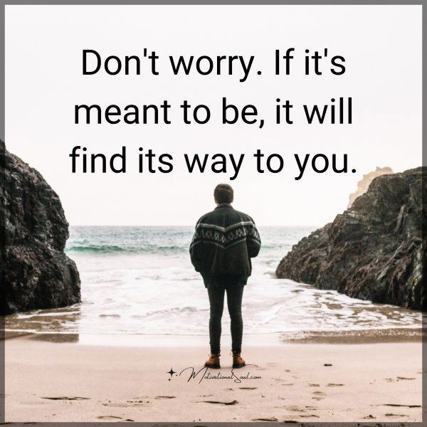 Don't worry.