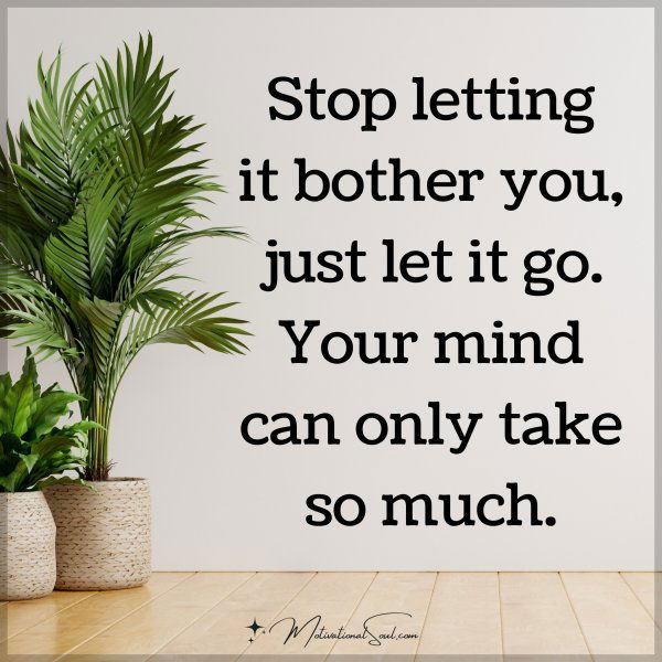 Stop letting