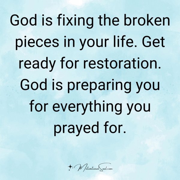 God is fixing