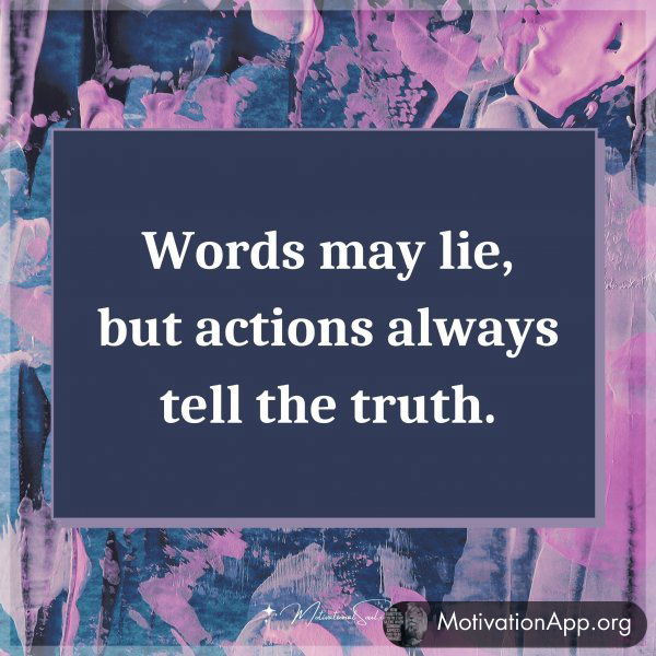 Words may lie