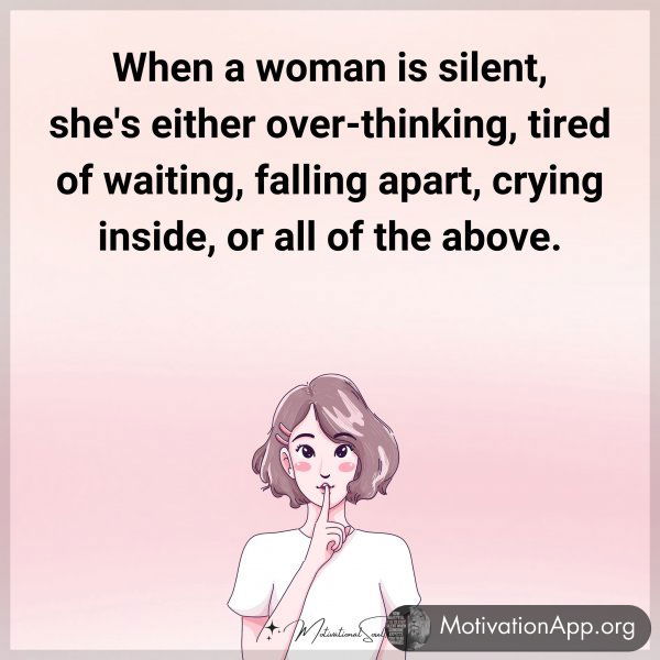 When a woman is silent