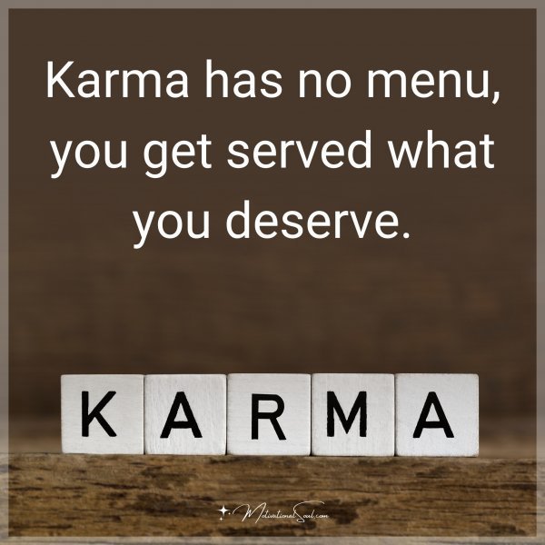 Karma has no menu