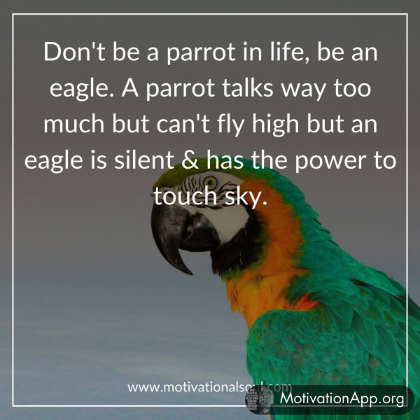 Don't be a parrot