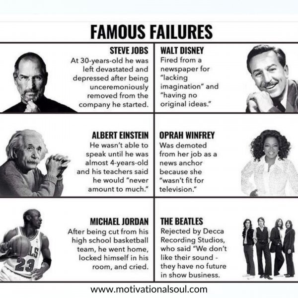 Quote: FAMOUS FAILURES
STEVE JOBS WALT DISNEY
At 30-years-old he