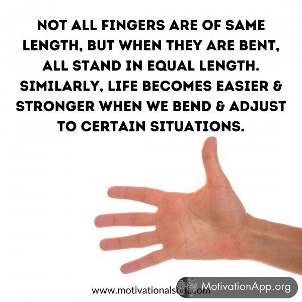 NOT all fingers are of same LENGTH