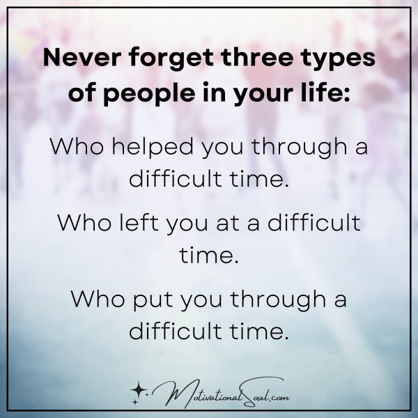 NEVER FORGET 3 TYPES OF