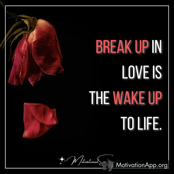 BREAK UP IN LOVE IS