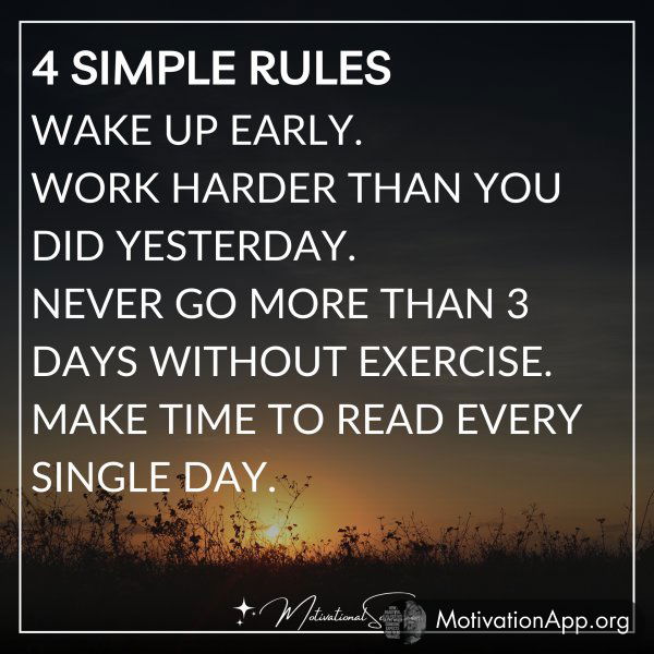 4 SIMPLE RULES