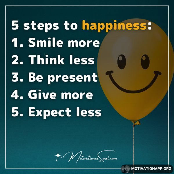 5 steps to happiness: