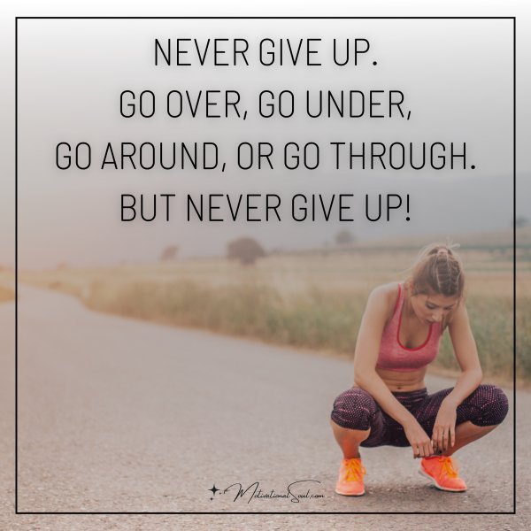 NEVER GIVE UP.