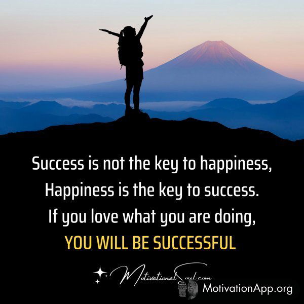 Success is not the key