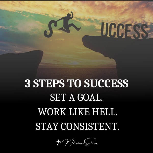 3 STEPS TO SUCCESS: