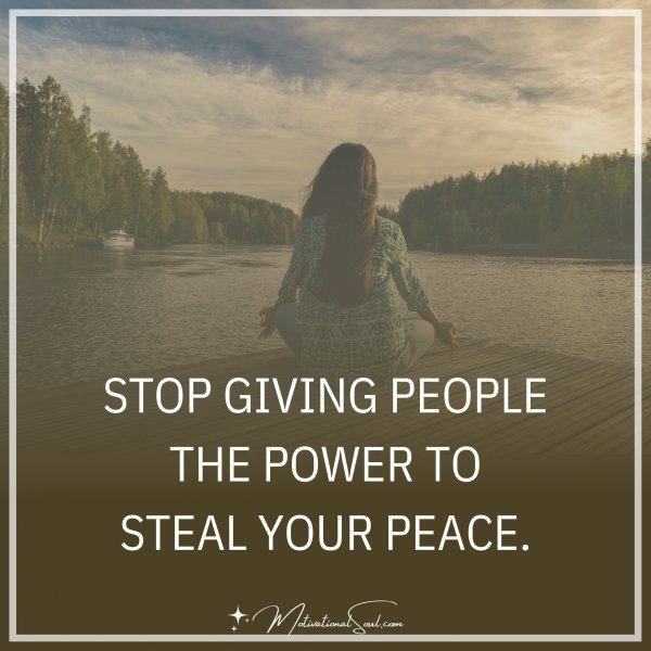 STOP GIVING PEOPLE
