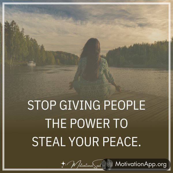 STOP GIVING PEOPLE