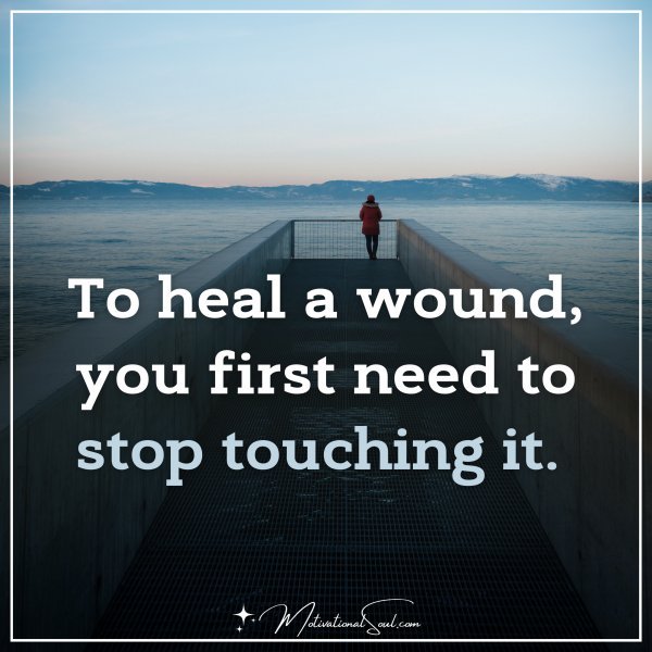 To heal a wound