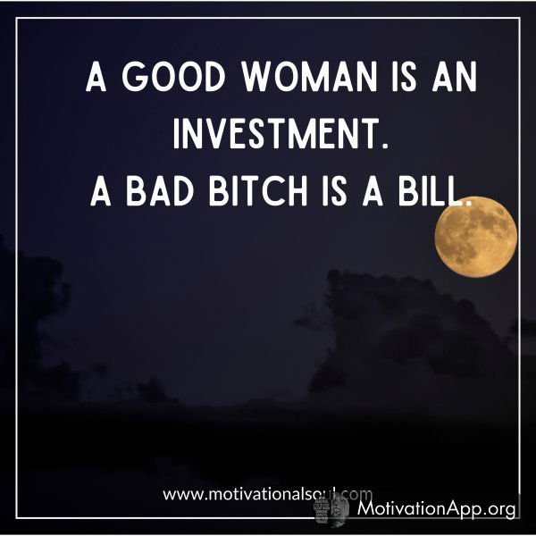 A good woman is an