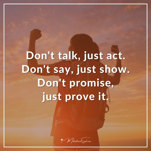 Don't talk