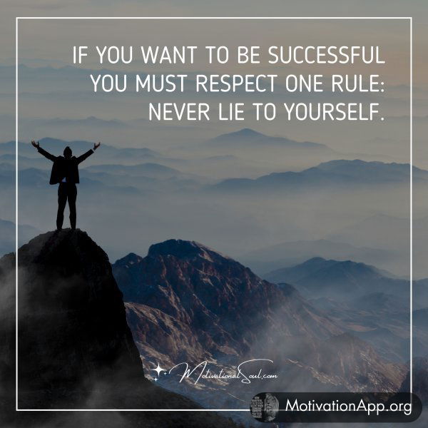 If you want to be successful