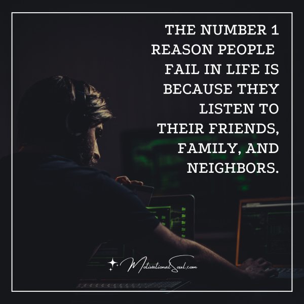 THE NUMBER I REASON PEOPLE FAIL