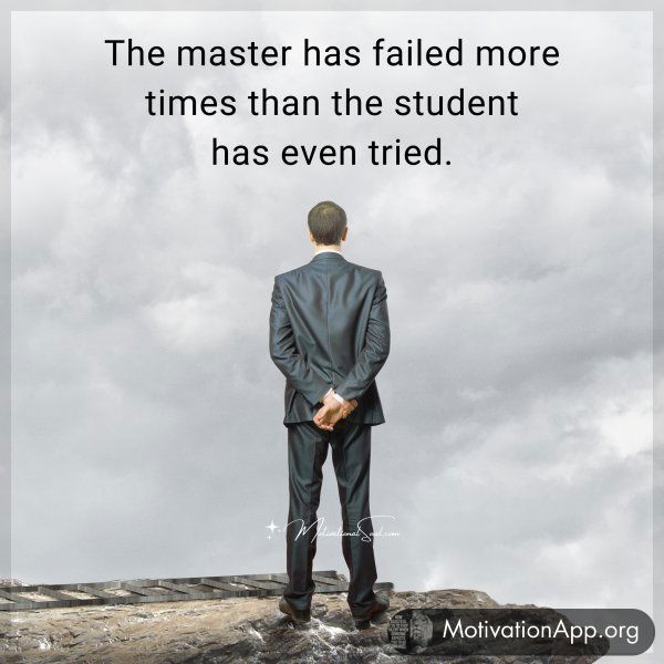 The master has failed more times than the student has even tried.