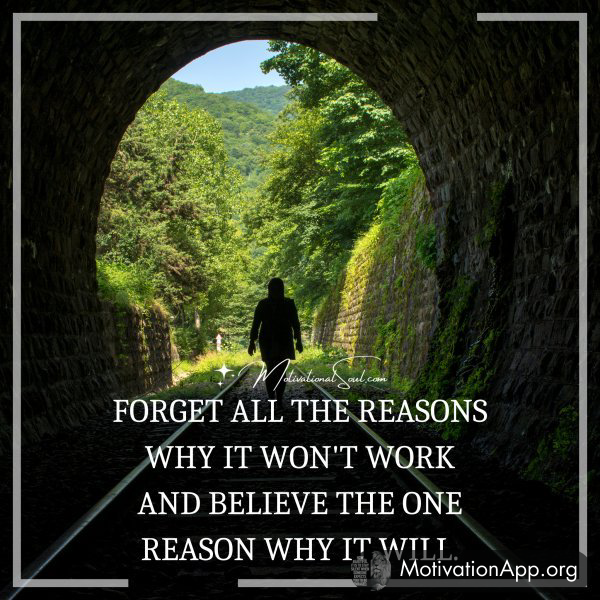 FORGET ALL THE REASONS