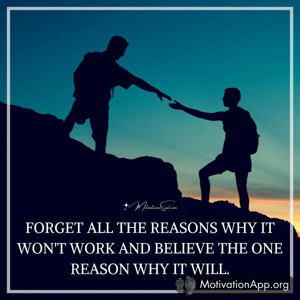 FORGET ALL THE REASONS