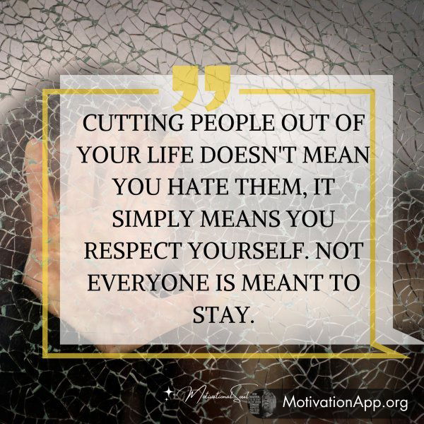 CUTTING PEOPLE OUT