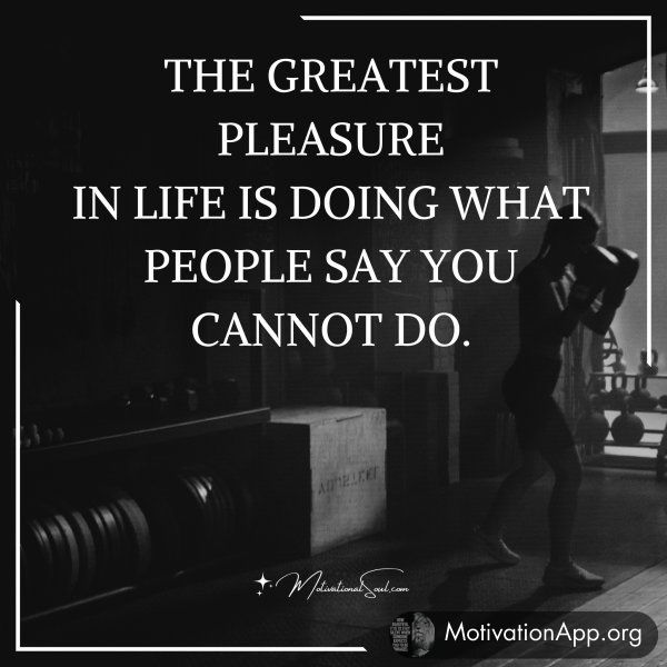 THE GREATEST PLEASURE