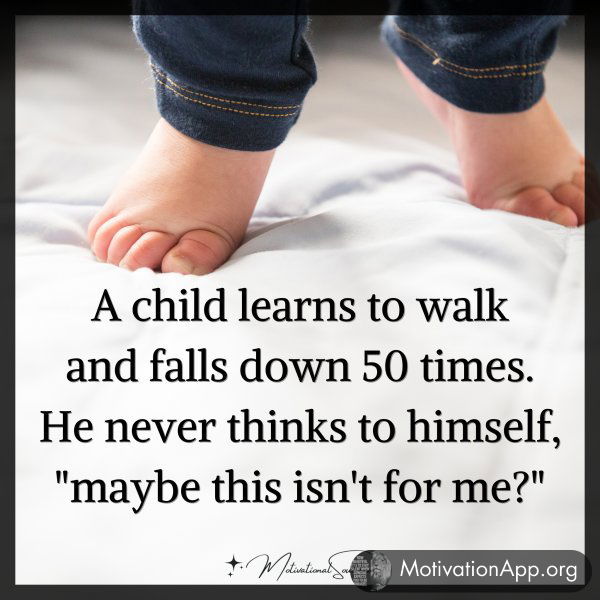 A child learns to walk