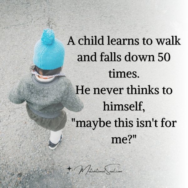 A child learns to walk