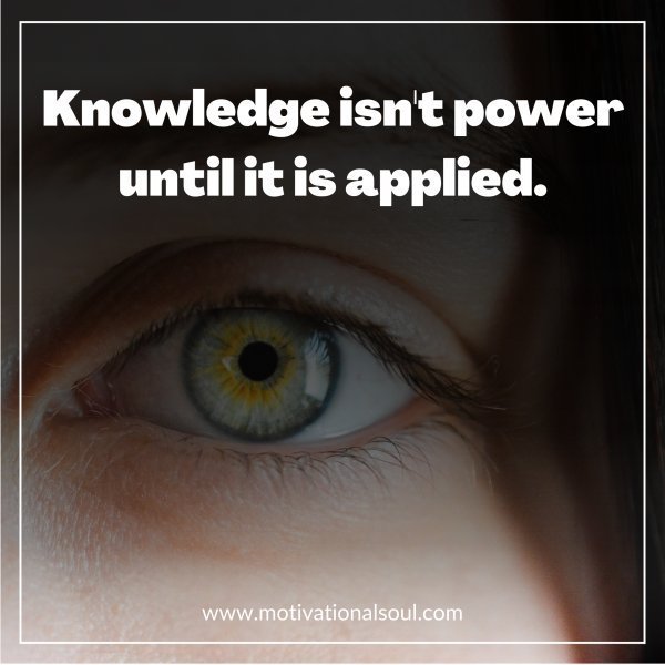 Knowledge isn't power