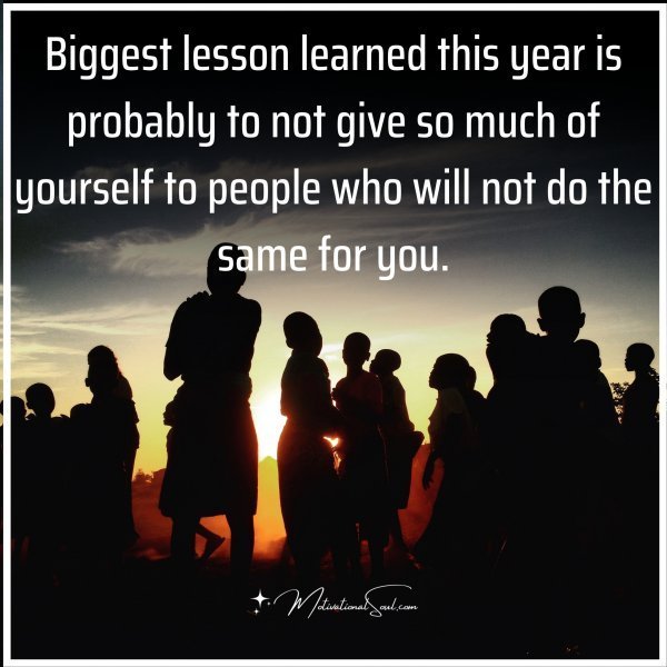 Biggest lesson learned