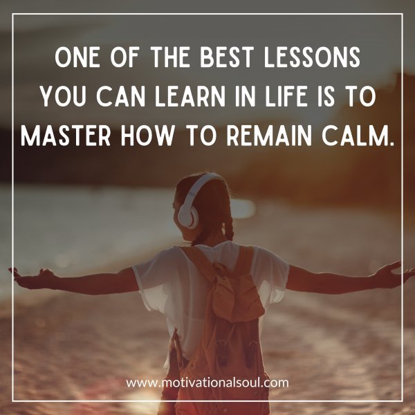 Quote: ONE OF THE BEST LESSONS
YOU CAN LEARN IN LIFE IS TO