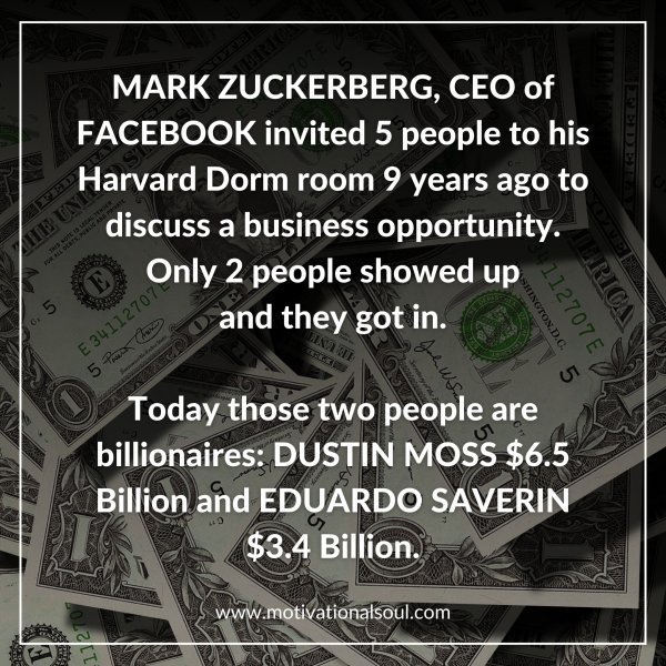 Quote: facebook
MARK ZUCKERBERG, CEO of FACEBOOK vited 5
people