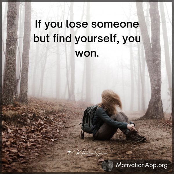 If you lose someone