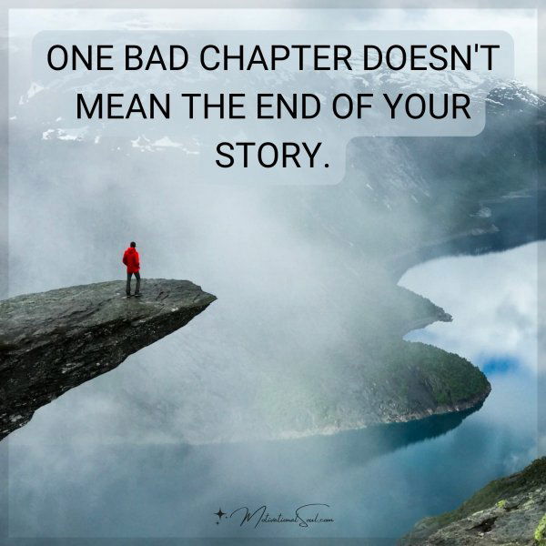 ONE BAD CHAPTER DOESN'T MEAN