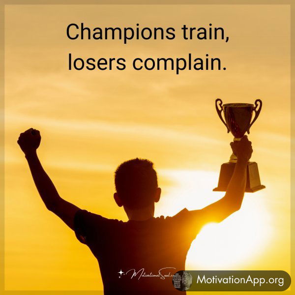 Champions train