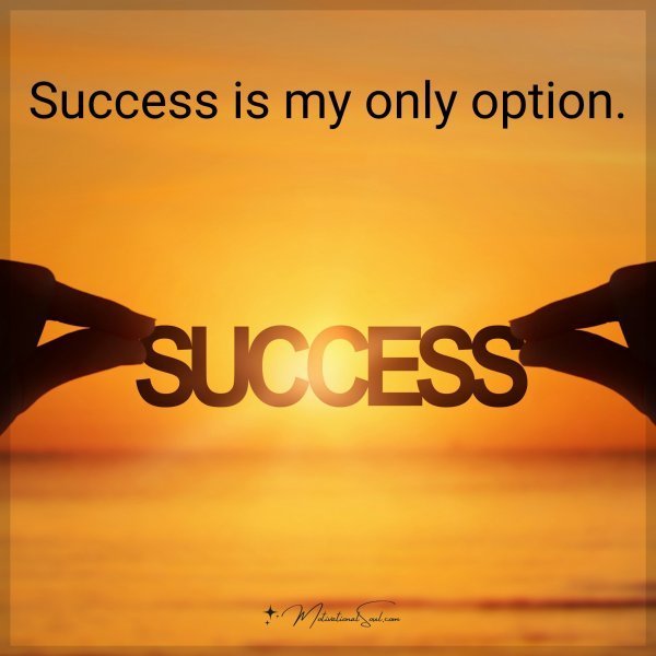 Success is my only option.