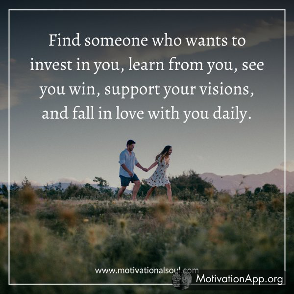 FIND SOMEONE WHO WANTS TO INVEST IN YOU