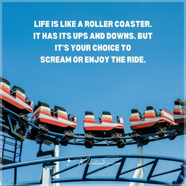 LIFE IS LIKE A ROLLER COASTER.