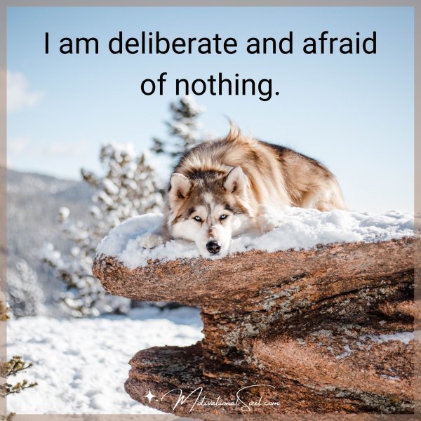 I AM DELIBERATE AND