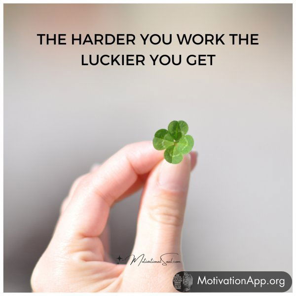 THE HARDER YOU WORK