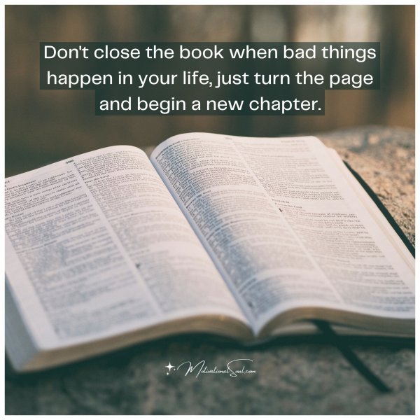 Don't close the book when