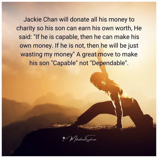 Jackie Chan will donate all his